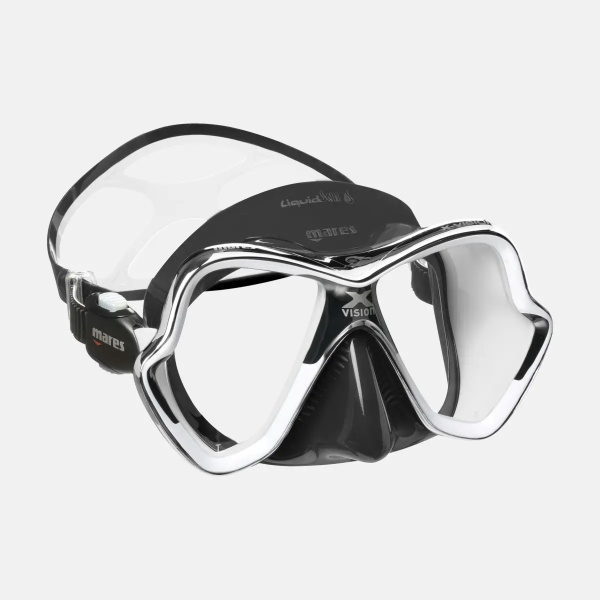 Маска X-Vision Chrome Liquidskin (черный силикон; черный/серебристый)